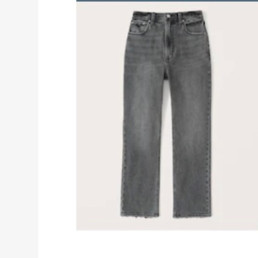 Abercrombie & Fitch washed greyUltra High Rise Ankle Straight Jeans size 29 NEW